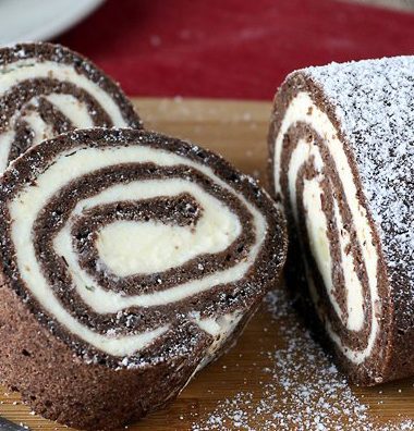 Keto Chocolate Roll Cake