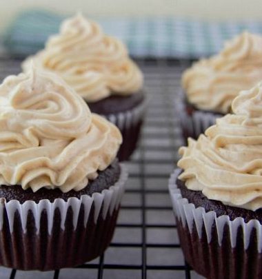 Keto Chocolate Peanut Butter Cupcakes