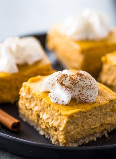 Keto Pumpkin Cheesecake Bars