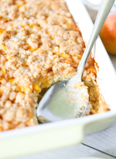 Keto Peach Cobbler Cake