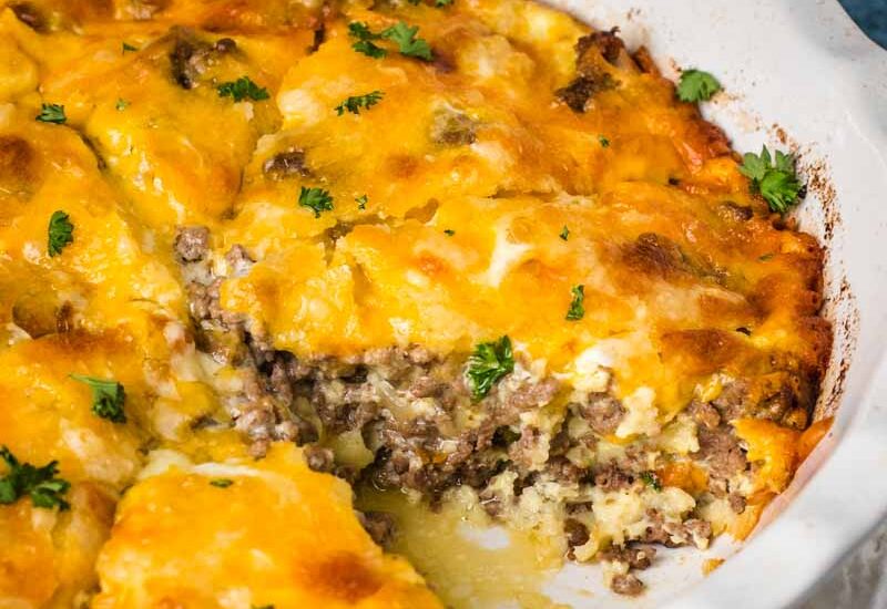 Keto Cheeseburger Pie - Cooking Point