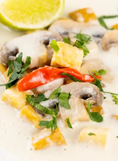 Tom Kha Soup Recipe (Thai Coconut Soup with Tofu)