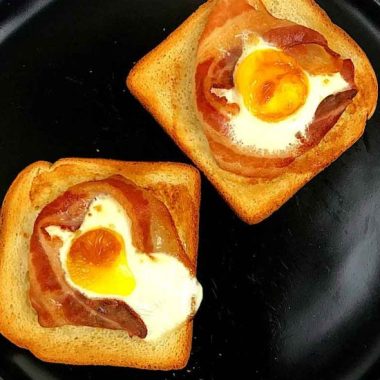 Air Fryer Egg Bacon Toast