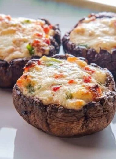 Air Fryer Stuffed Portobello Mushrooms