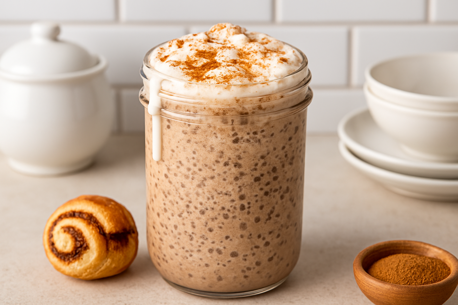 Cinnamon Roll Overnight Oats
