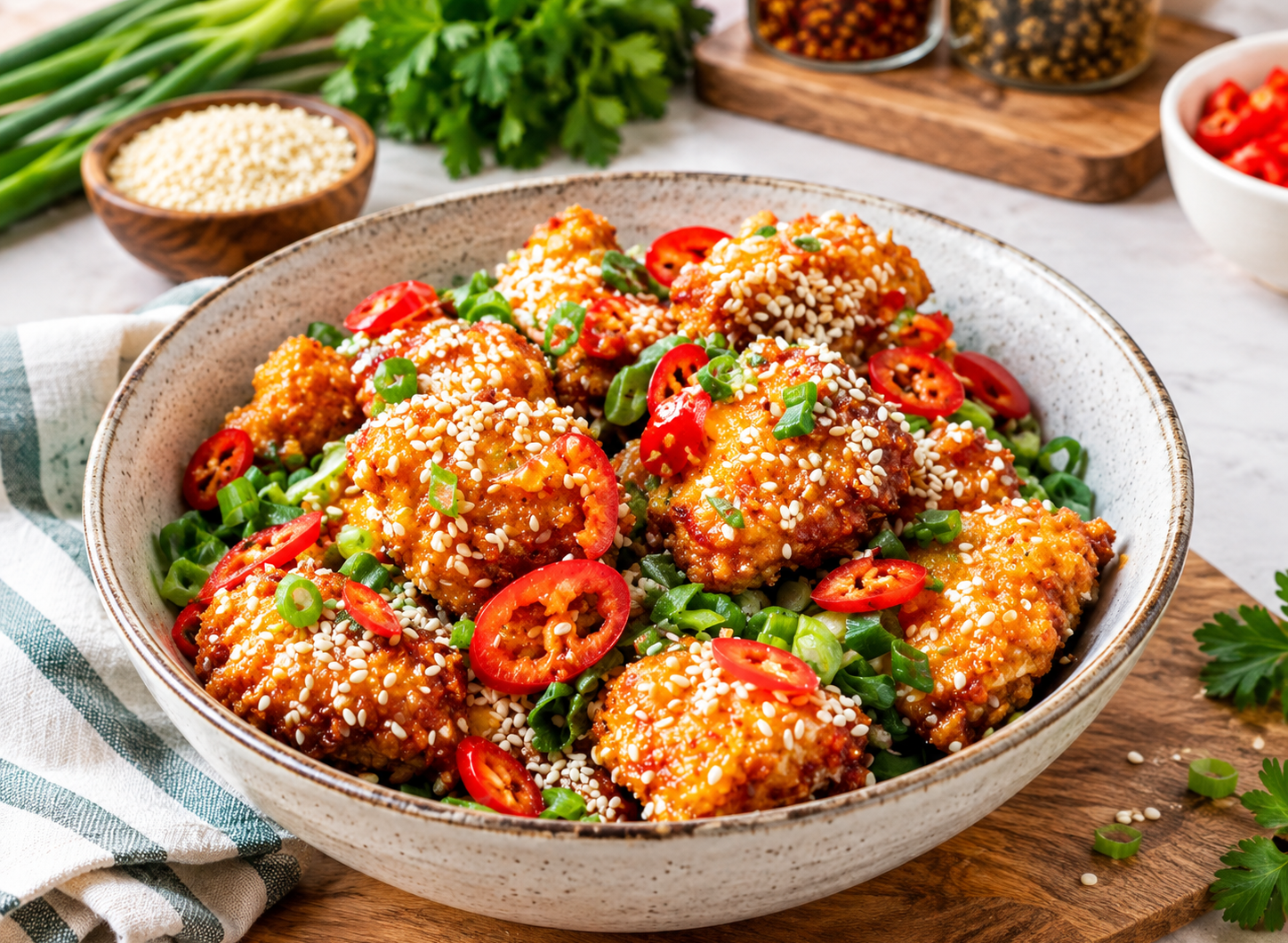 Air Fryer Sesame Chicken