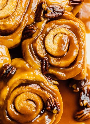 Sourdough Caramel Pecan Cinnamon Roll