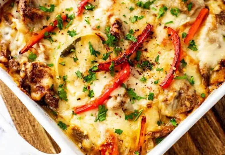 Low-Carb Philly Cheese Steak Casserole