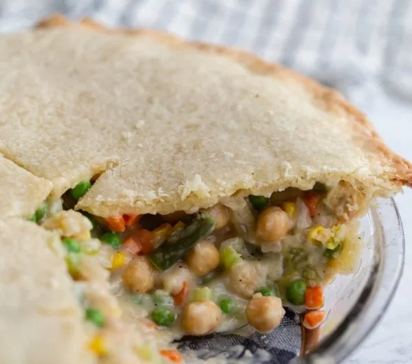 Chickpea and potato pot pie