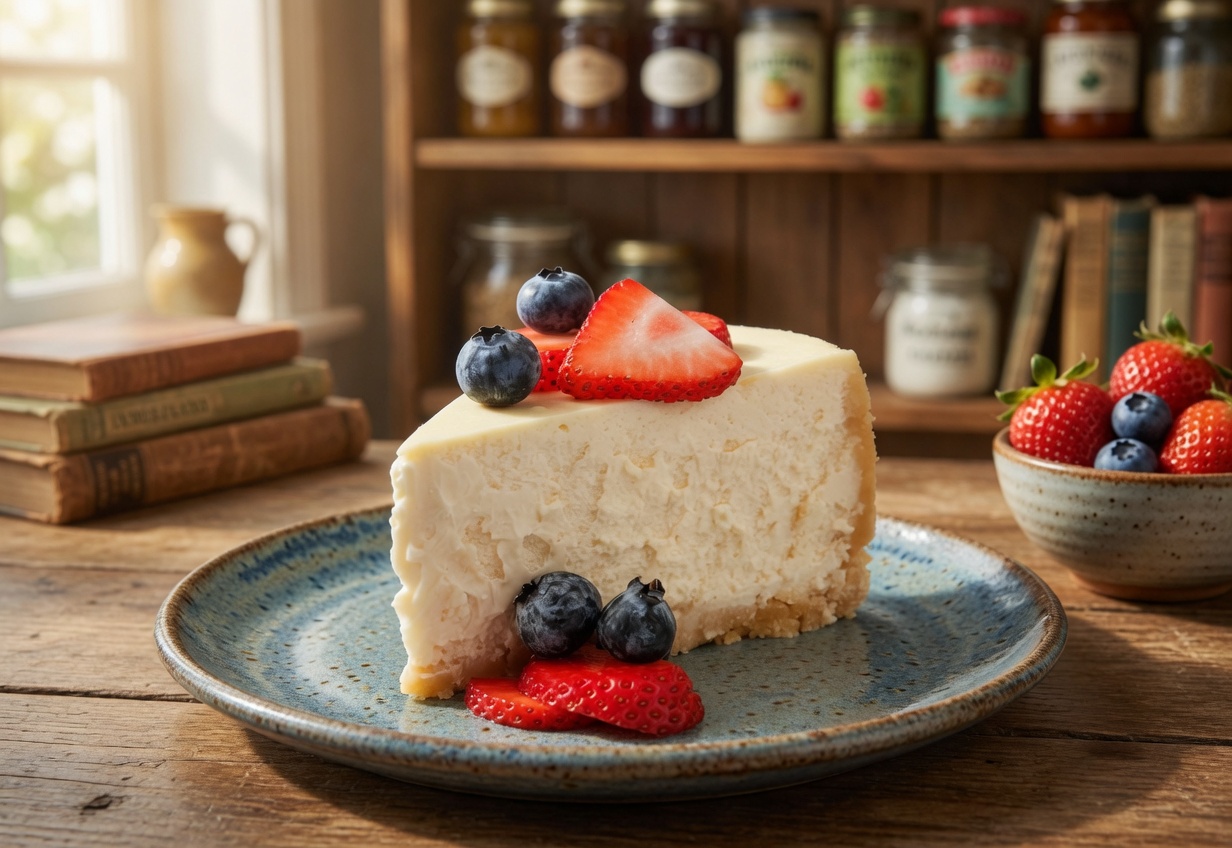 Light Lemony Berry Cheesecake