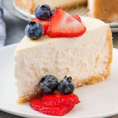 Light Lemony Berry Cheesecake