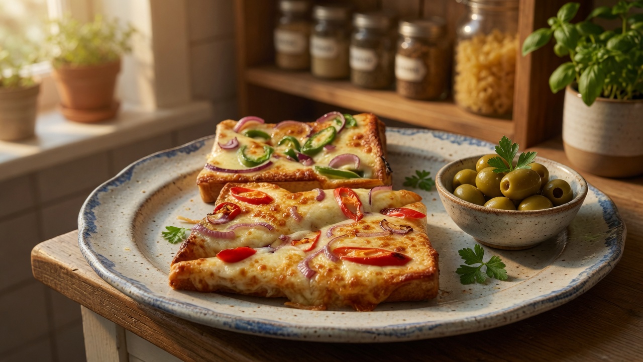 Air Fryer Garlic Toast Pizzas