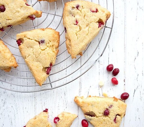 Healthy Orange Cranberry Einkorn Scones Recipe