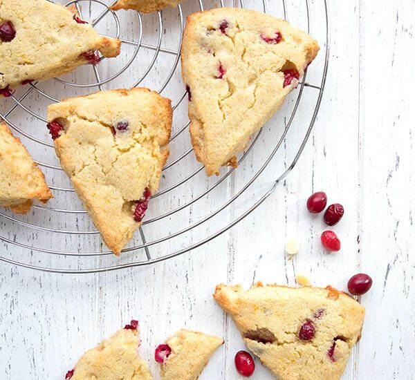 Healthy Orange Cranberry Einkorn Scones Recipe