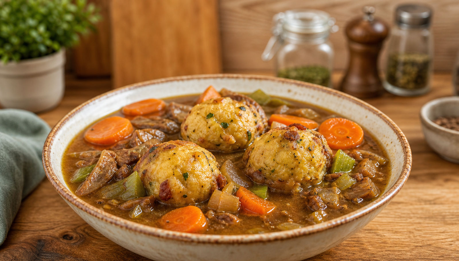 Guinness Beef Stew with Fluffy Dumplings