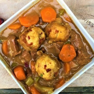 Guinness Beef Stew with Fluffy Dumplings