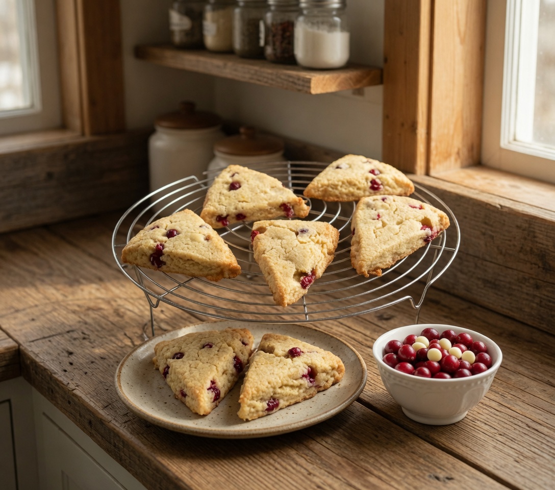Healthy Orange Cranberry Einkorn Scones Recipe