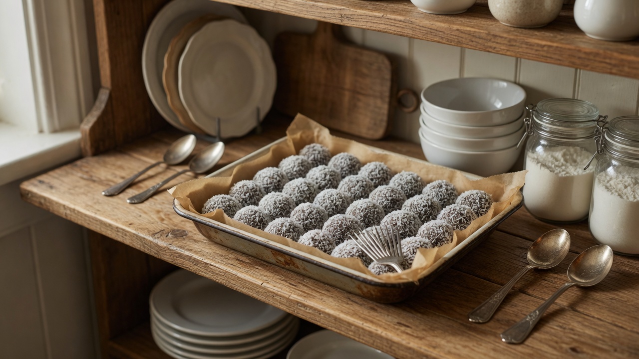 No-Bake Chocolate Coconut Snowballs