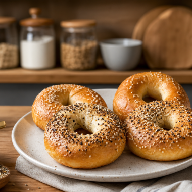 Perfect Einkorn Bagels with Yogurt or Kefir