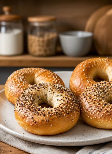 Perfect Einkorn Bagels with Yogurt or Kefir