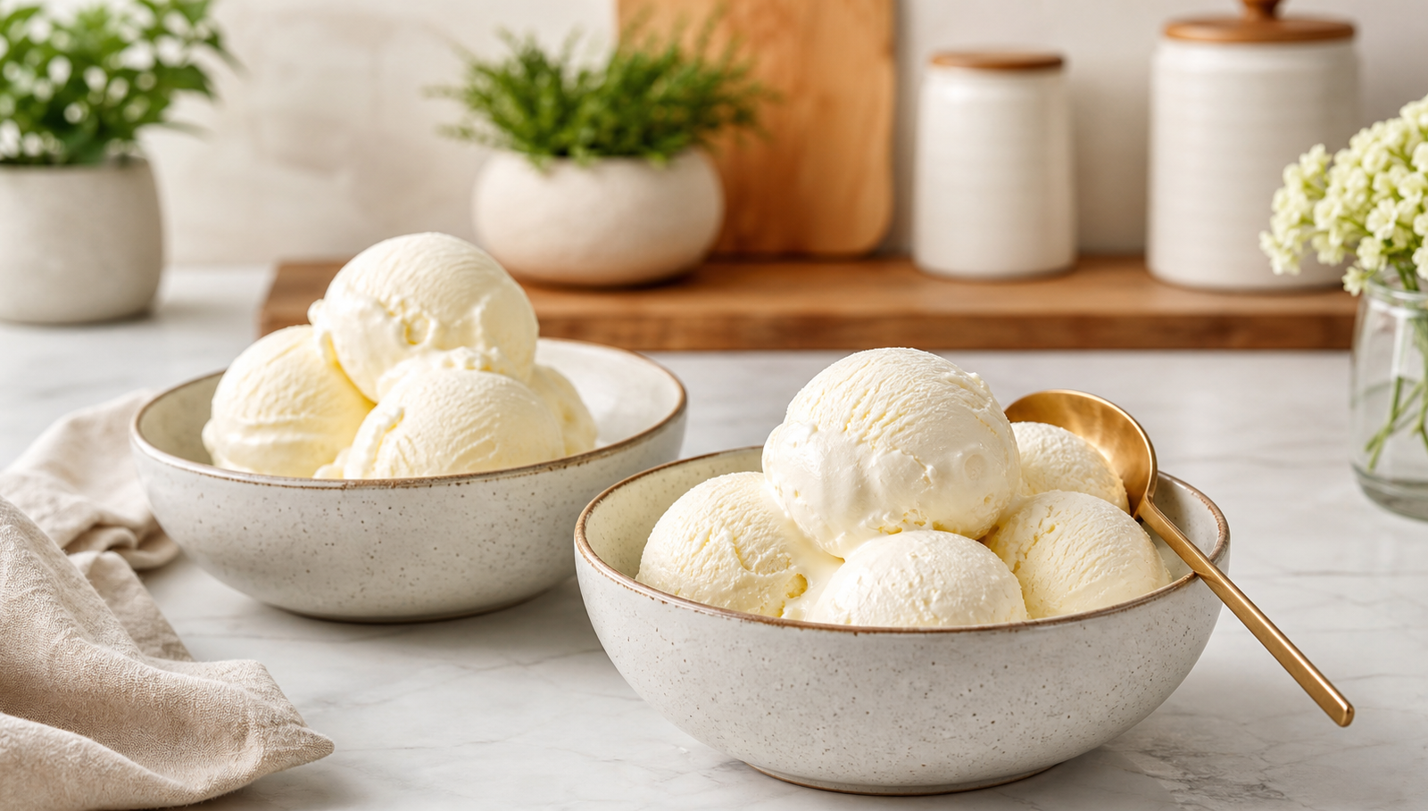 Classic vanilla ice cream