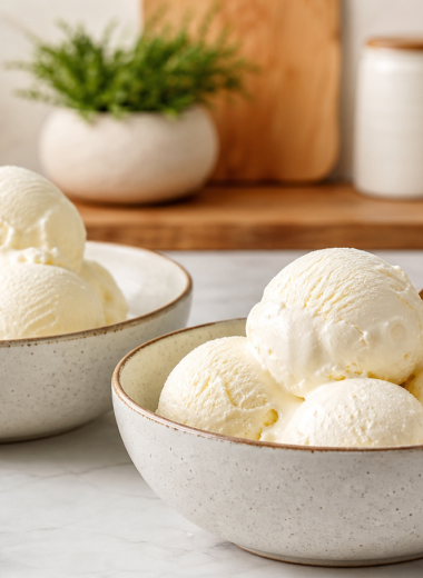 Classic vanilla ice cream