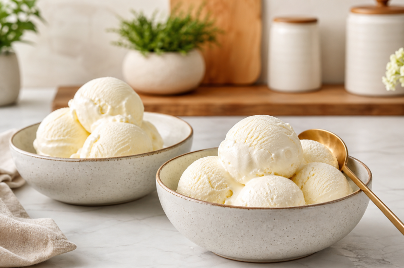Classic vanilla ice cream