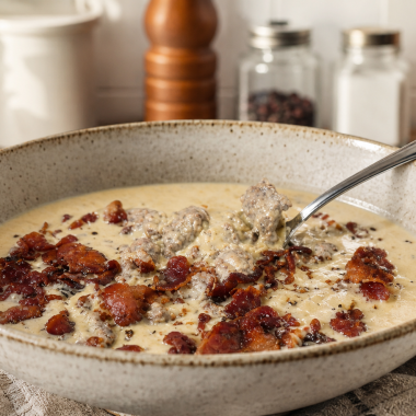 Perfect Carnivore Bacon Cheeseburger Soup