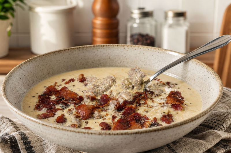 Perfect Carnivore Bacon Cheeseburger Soup