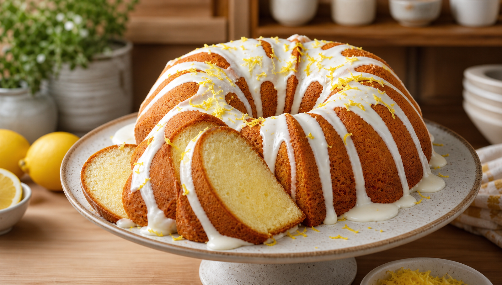 Lemon Ricotta Bundt Cake — Light and Fluffy