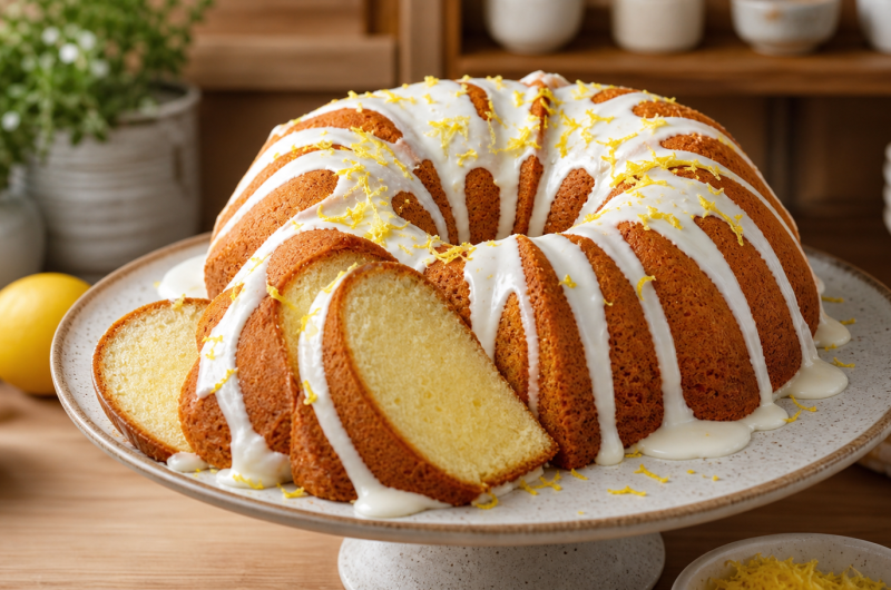 Lemon Ricotta Bundt Cake — Light and Fluffy