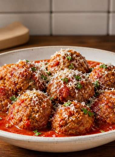 Italian Meatball Spaghetti in Rich Tomato Sauce