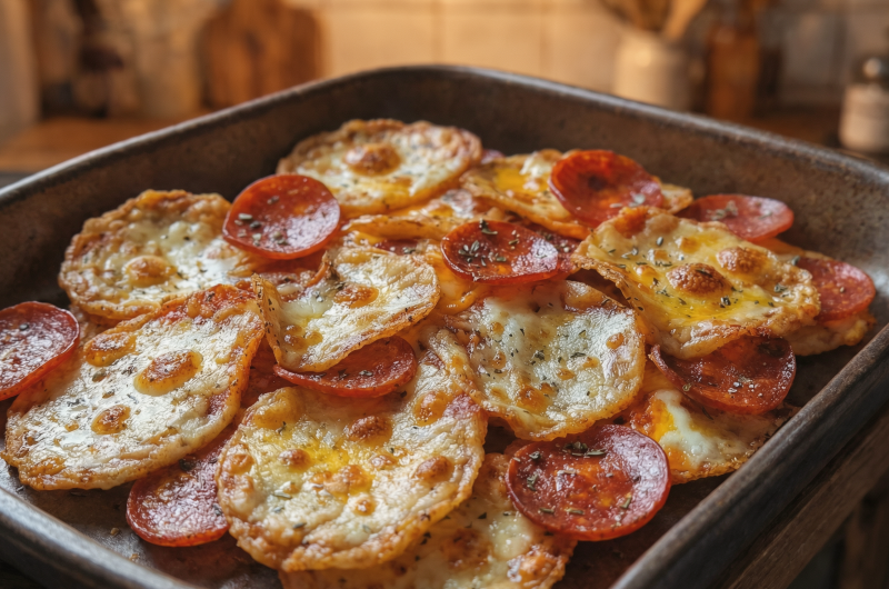 Crispy 2-Ingredient Air Fryer Pizza Chips.