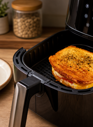 Air Fryer Grilled Ham and Cheese