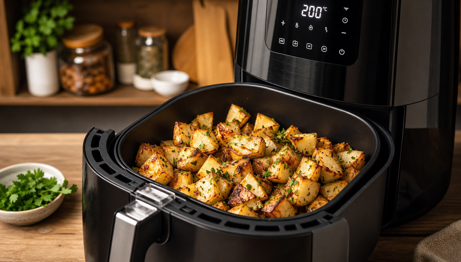 Air Fryer Potatoes and Onions