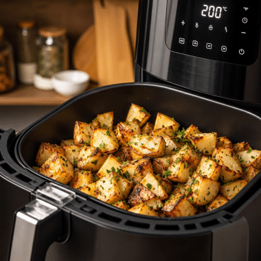 Air Fryer Potatoes and Onions