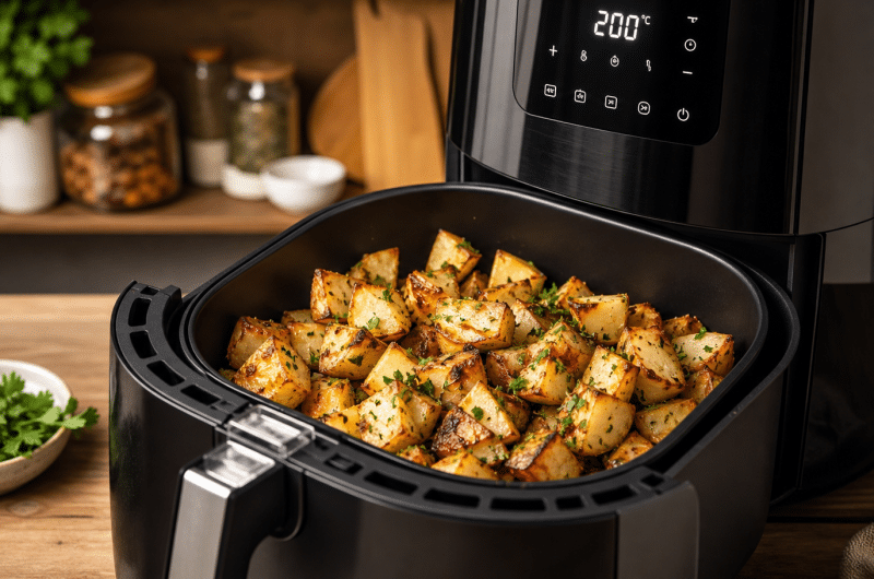 Air Fryer Potatoes and Onions