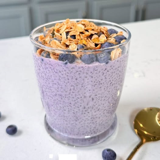 High-Protein Instant Blueberry Chia Pudding