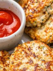 High Protein Chicken and Zucchini Fritters