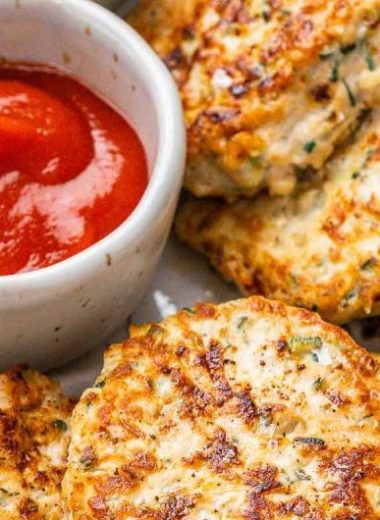 High Protein Chicken and Zucchini Fritters