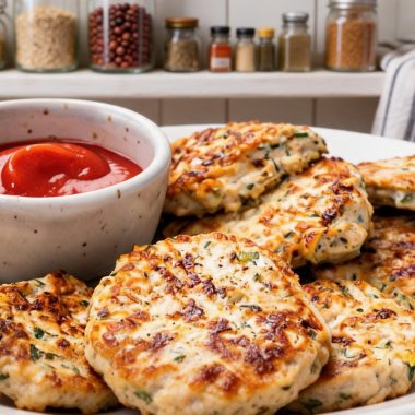 High Protein Chicken and Zucchini Fritters