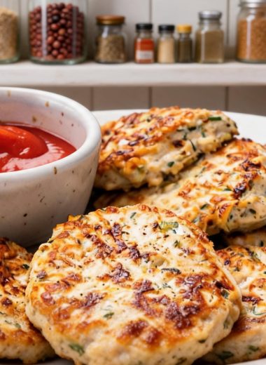 High Protein Chicken and Zucchini Fritters