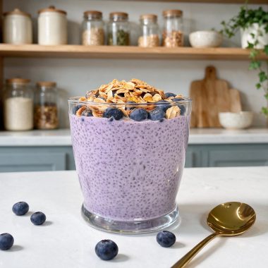 High-Protein Instant Blueberry Chia Pudding