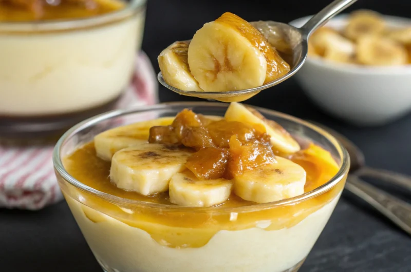 Homemade Banana Foster Pudding