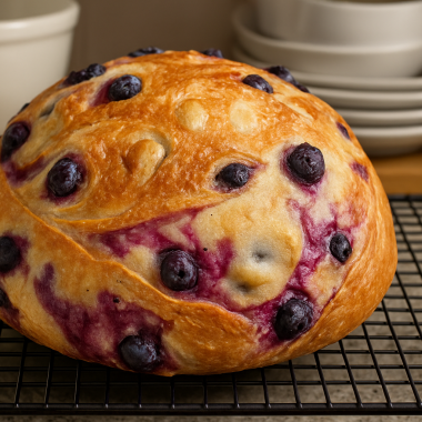 Blueberry Lemon Cream Cheese Bread