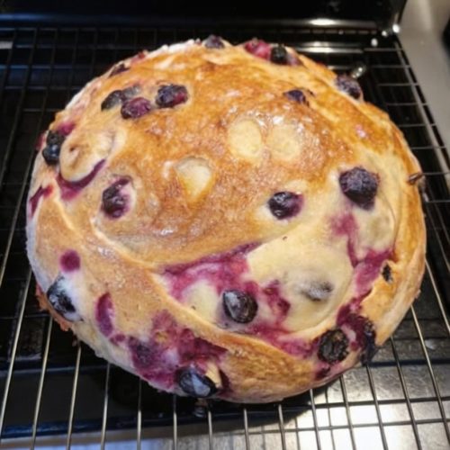 Blueberry Lemon Cream Cheese Bread