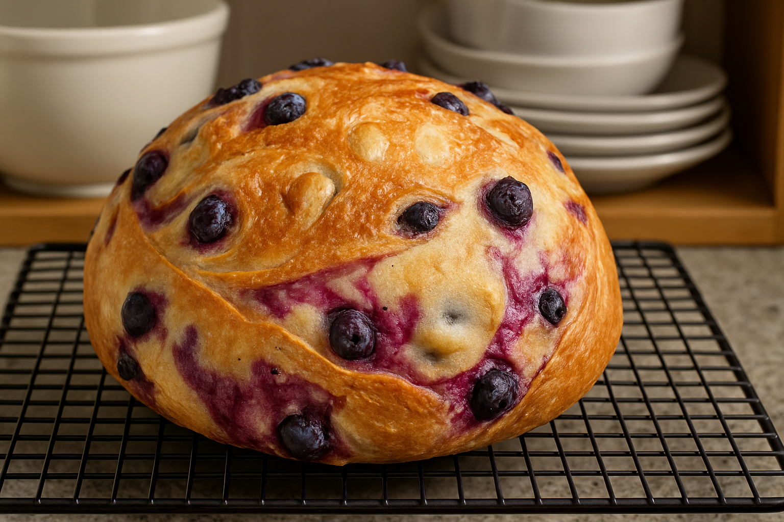 Blueberry Lemon Cream Cheese Bread
