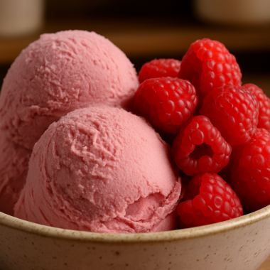 Thermomix Raspberry Ice Cream