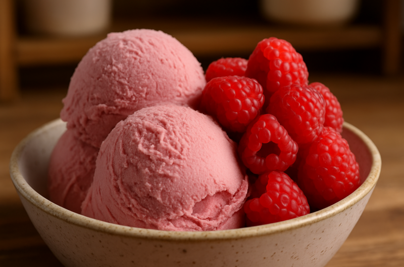 Thermomix Raspberry Ice Cream