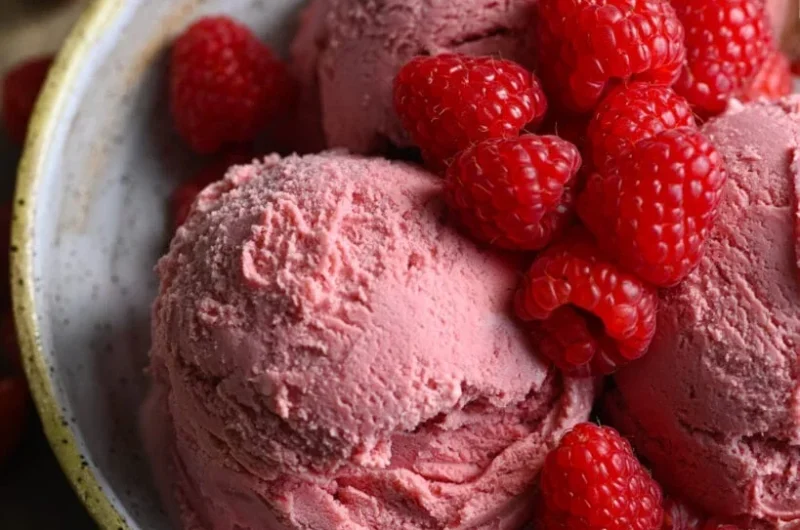 Thermomix Raspberry Ice Cream